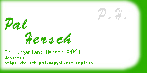 pal hersch business card